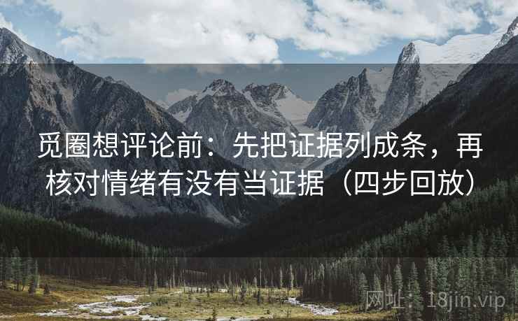 觅圈想评论前：先把证据列成条，再核对情绪有没有当证据（四步回放）