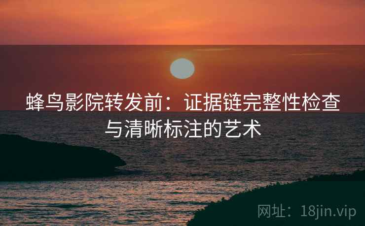 蜂鸟影院转发前：证据链完整性检查与清晰标注的艺术