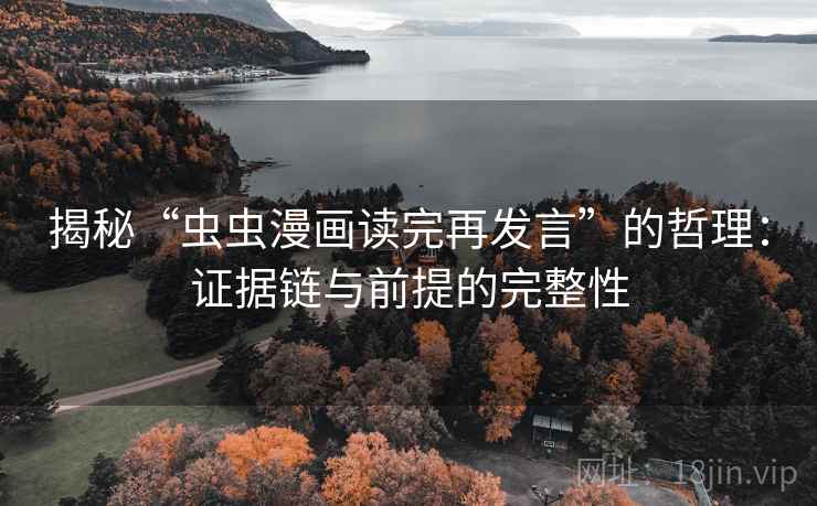 揭秘“虫虫漫画读完再发言”的哲理：证据链与前提的完整性